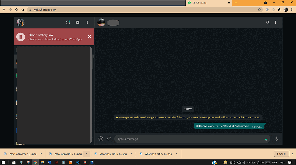 How to Easily Automate WhatsApp Messages? Python Project 02 3 Whatsapp Message Delivered using Pywhatkit