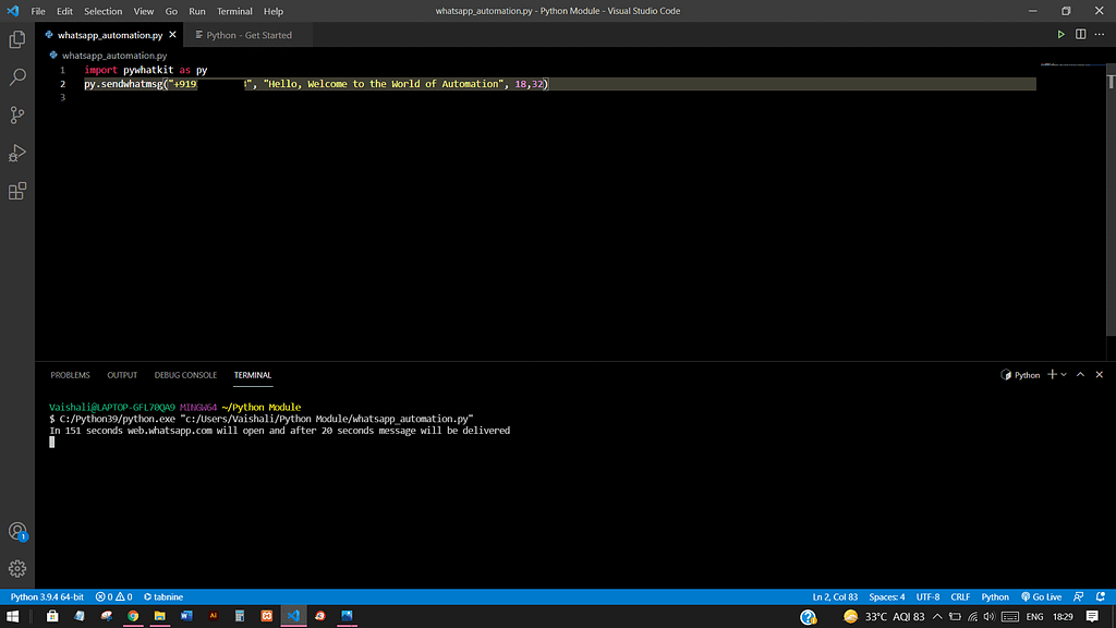 How to Easily Automate WhatsApp Messages? Python Project 02 2 WhatsApp-Automation