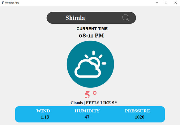Easily Code A Weather App In Python Using Tkinter 5 Weather App in Python