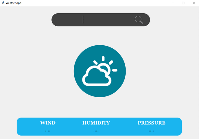 Easily Code A Weather App In Python Using Tkinter 2 Weather App GUI using Tkinter