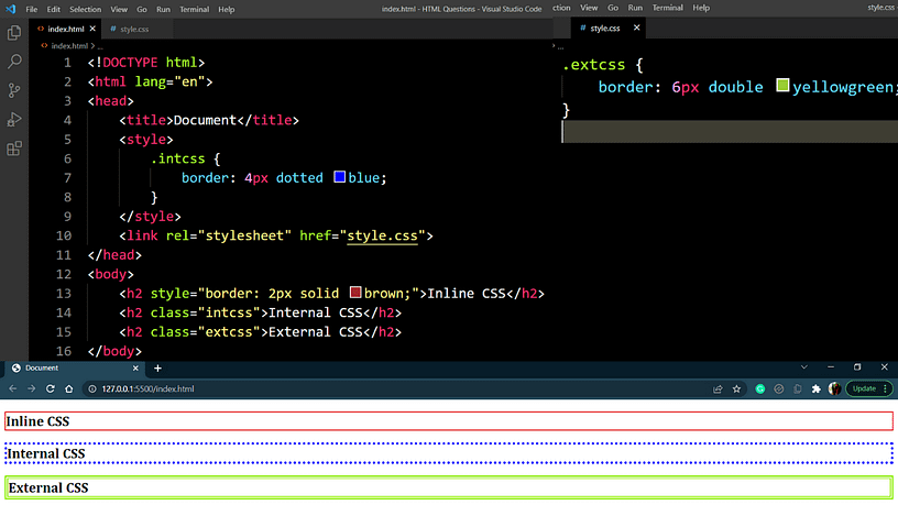 The Most Asked HTML Interview Questions Of All Time 2 Use-Of-CSS-In-Different-Ways